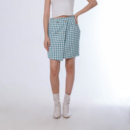 Plaid Wool Skirt