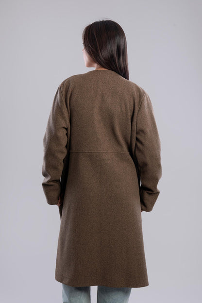 A wool-blend overcoat