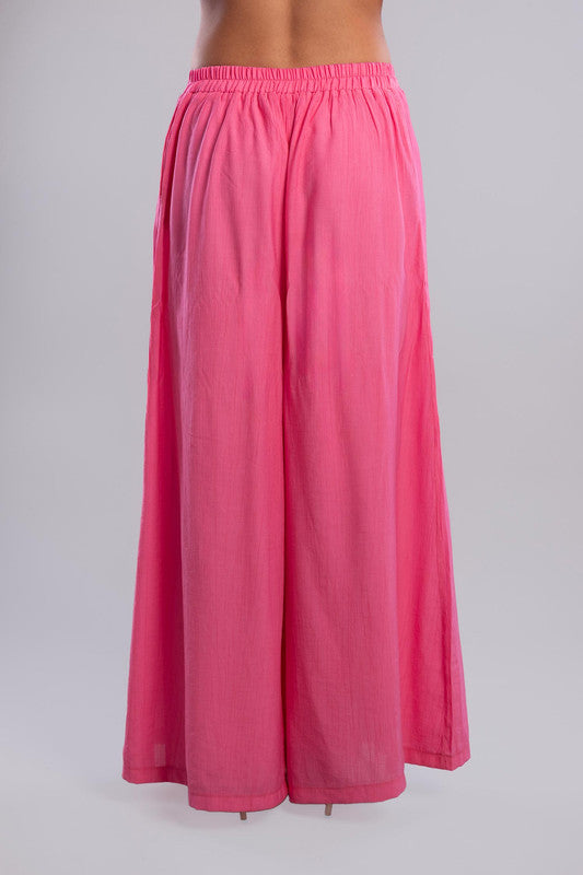 Lined High waisted wide-leg pants