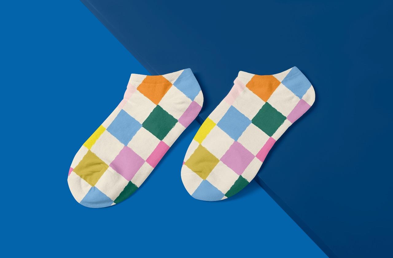 Cotton Colorful Pattern Ankle Socks – Multicolor