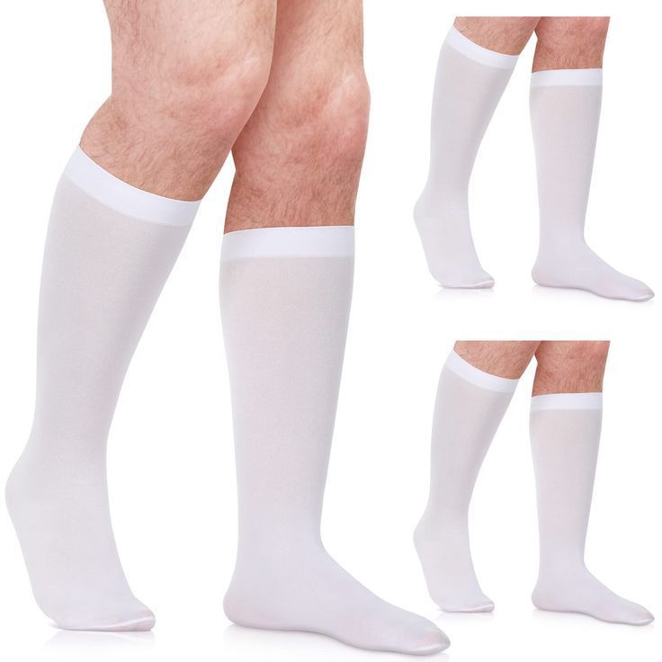 Nylon Sheer Mid-Calf Socks - White