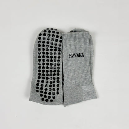 Cotton Athletic Grip Socks – Grey
