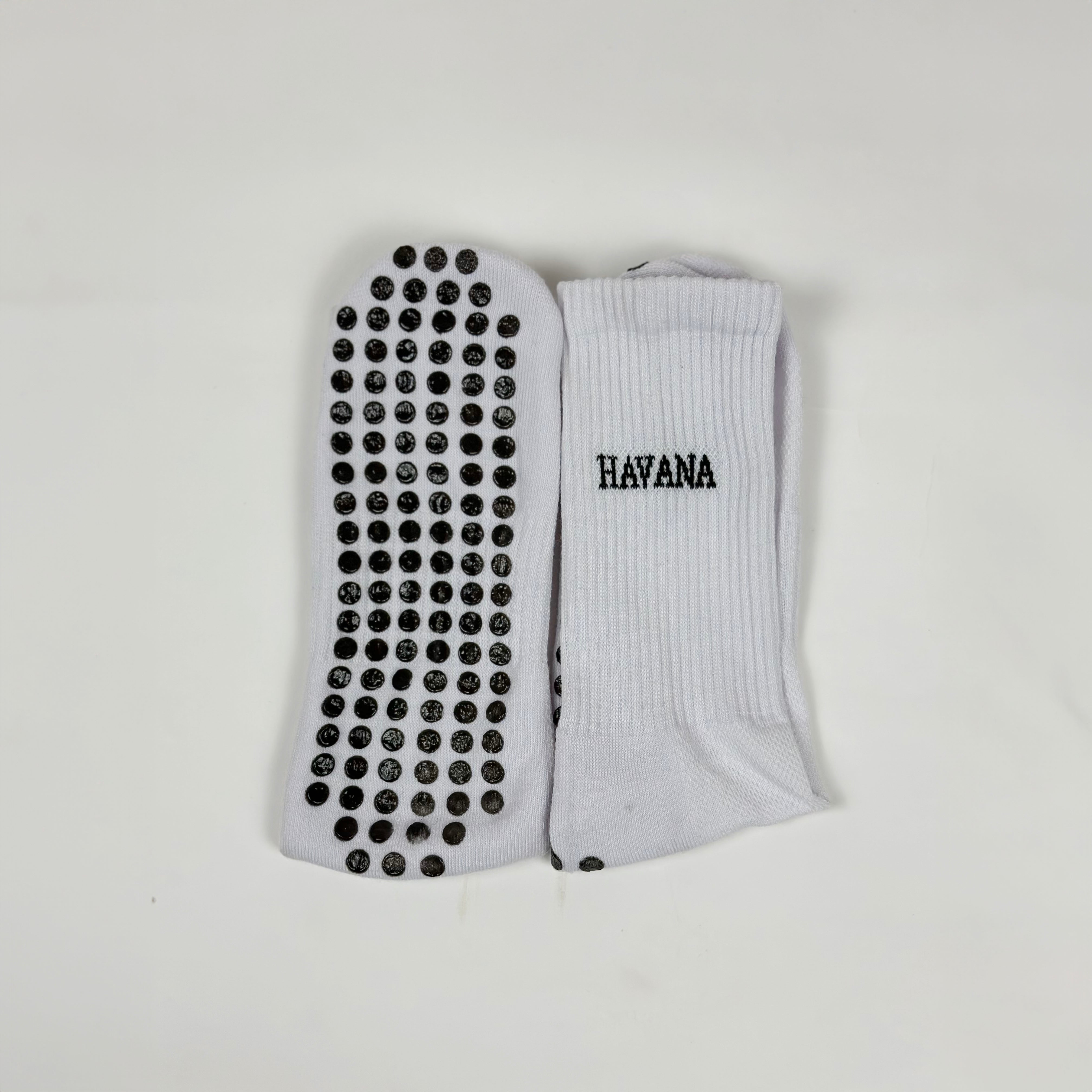Cotton Grip Socks - White