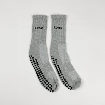 Cotton Athletic Grip Socks – Grey