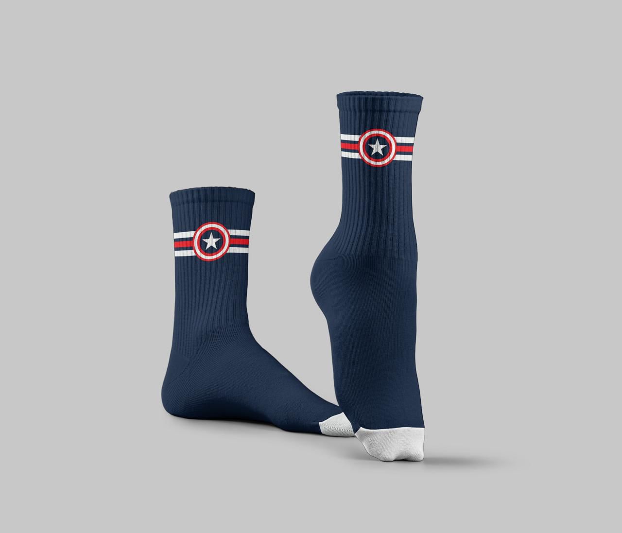 Cotton Crew Socks – Navy