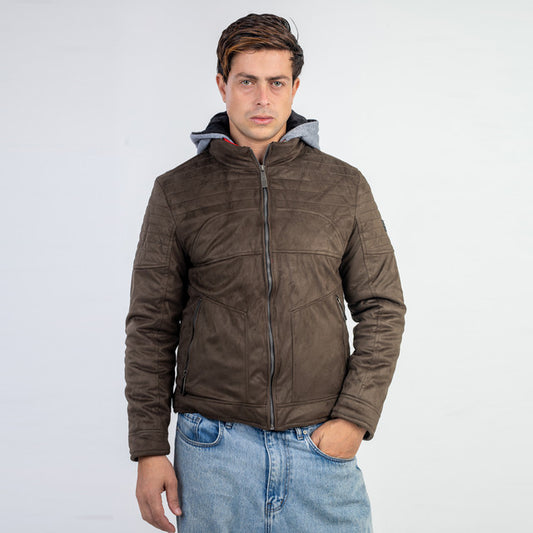 Easy To Install And Remove Melton Velvet Hooded Jacket