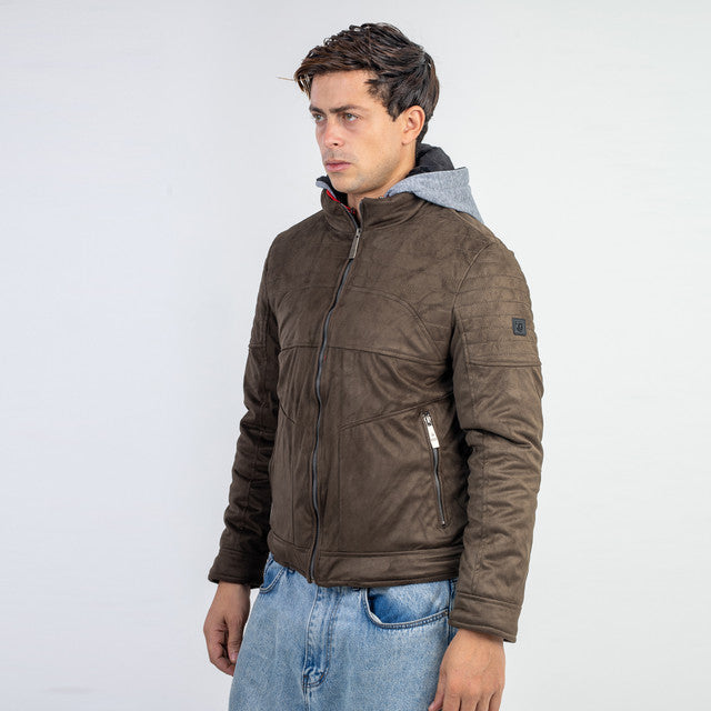 Easy To Install And Remove Melton Velvet Hooded Jacket