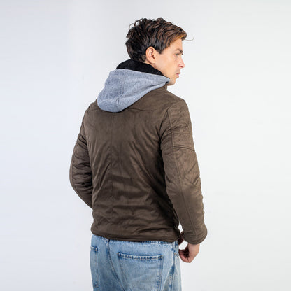 Easy To Install And Remove Melton Velvet Hooded Jacket