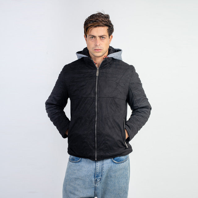 Easy To Install And Remove Melton Velvet Hooded Jacket