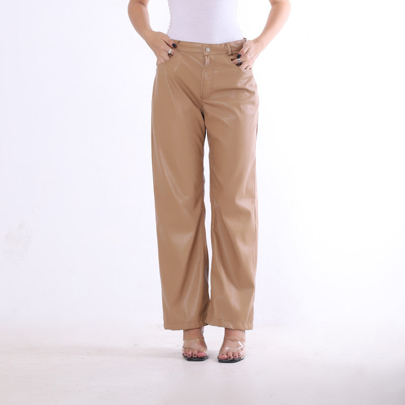 Leather Wide Leg Pants