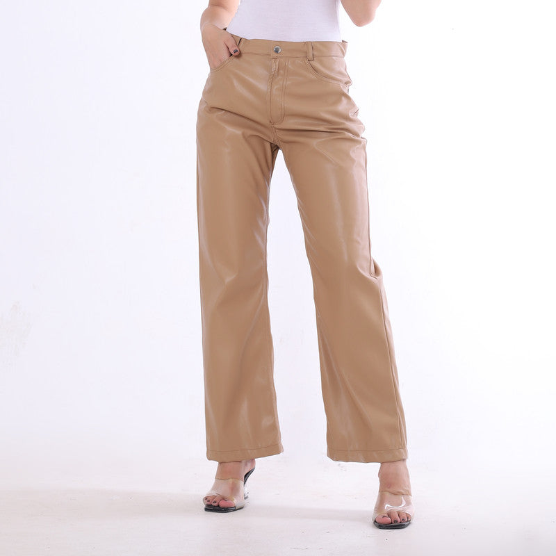 Leather Wide Leg Pants