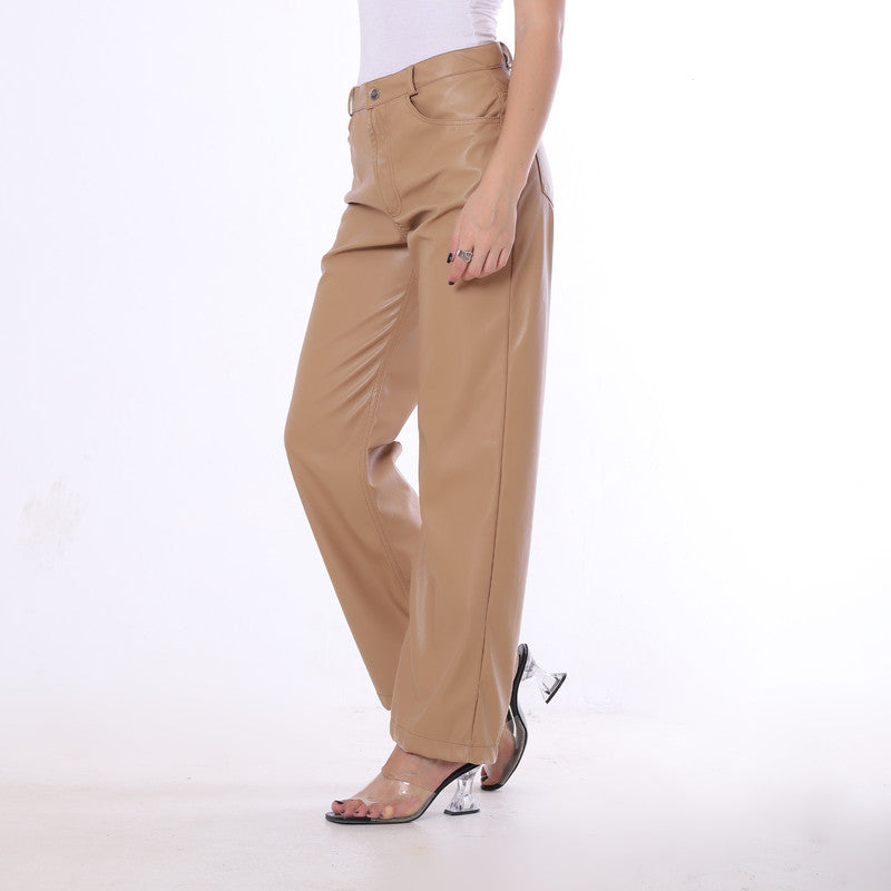 Leather Wide Leg Pants