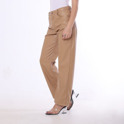 Leather Wide Leg Pants