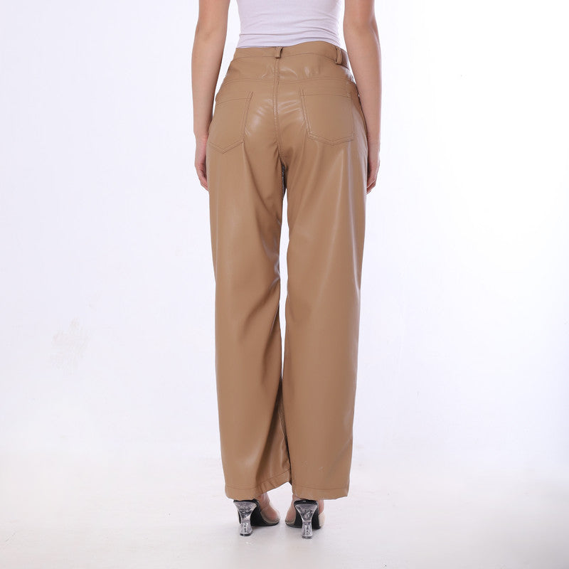 Leather Wide Leg Pants