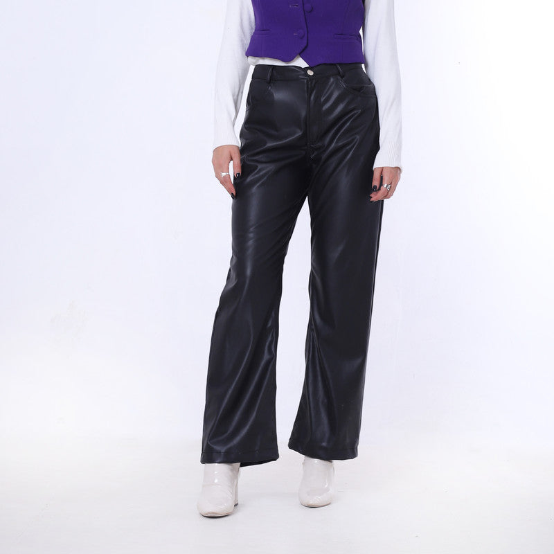 Leather Wide Leg Pants