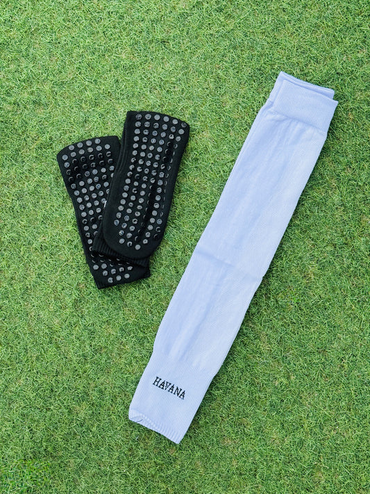 Soccer Black Silicon 2 Pack Socks