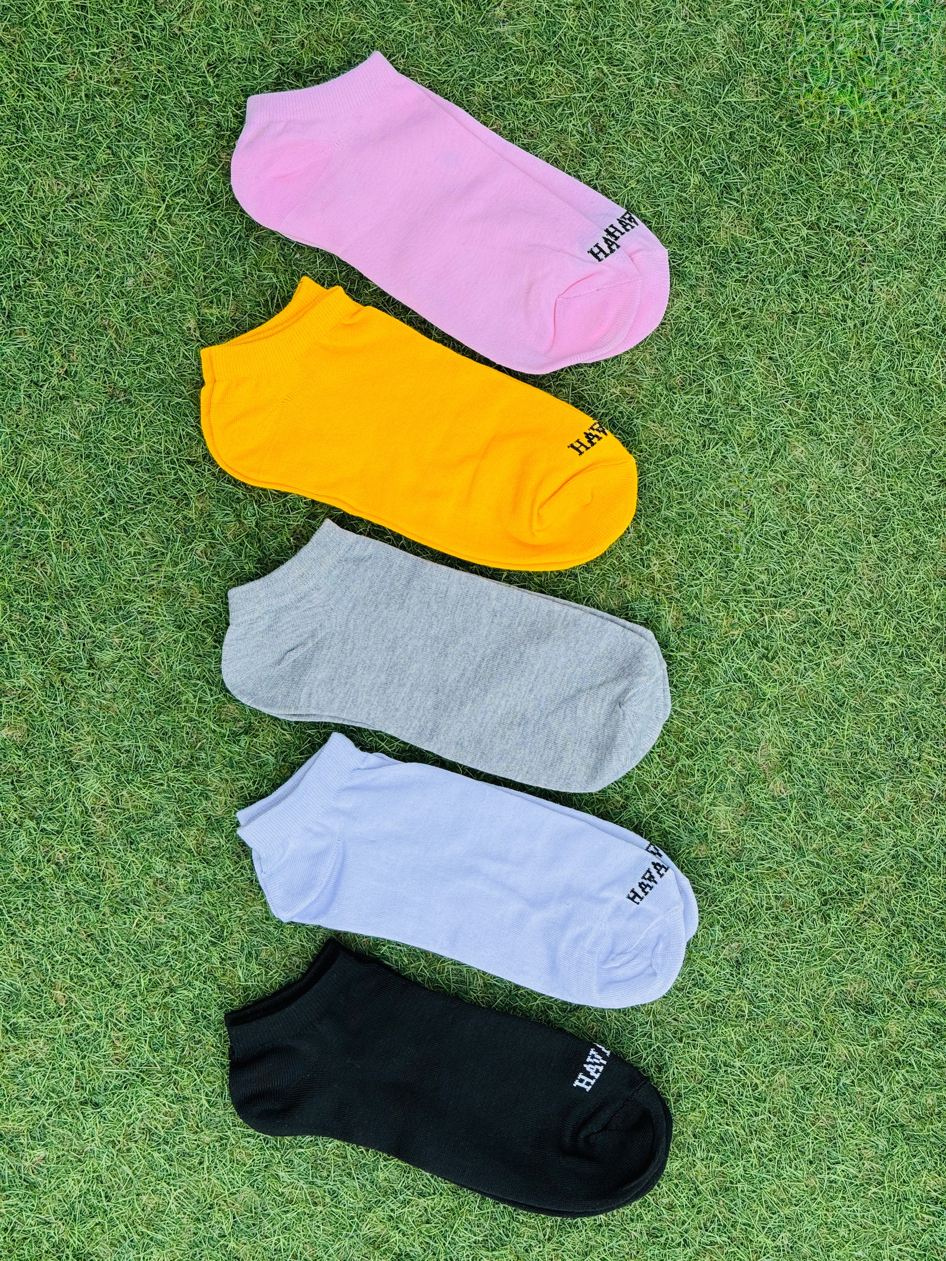 Cotton Ankle Socks Set Pack of 5