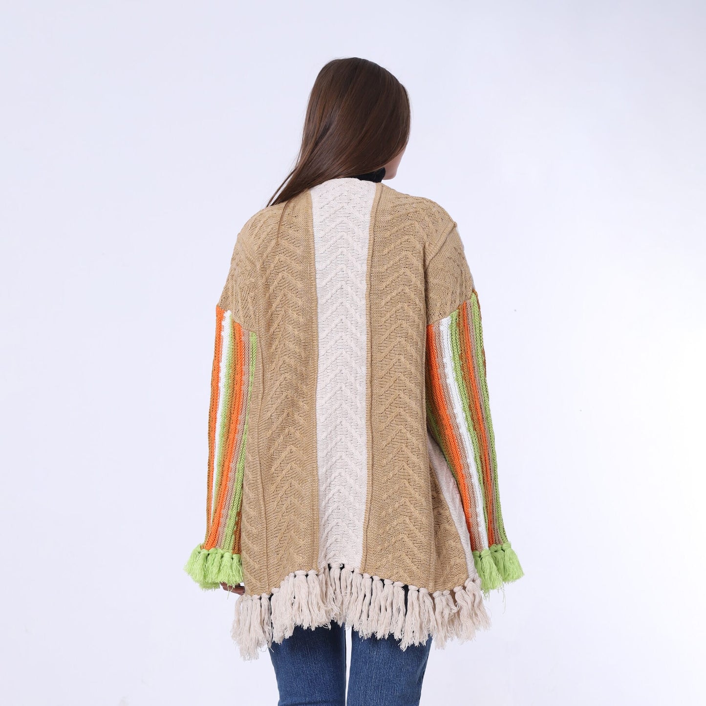 Open Tassel Cardigan