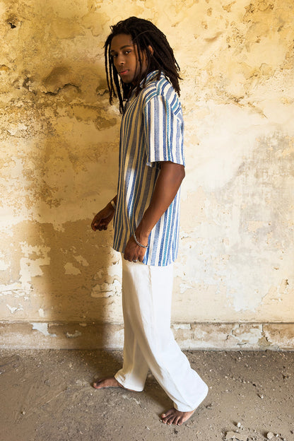 Nautical Stripes Linen Shirt