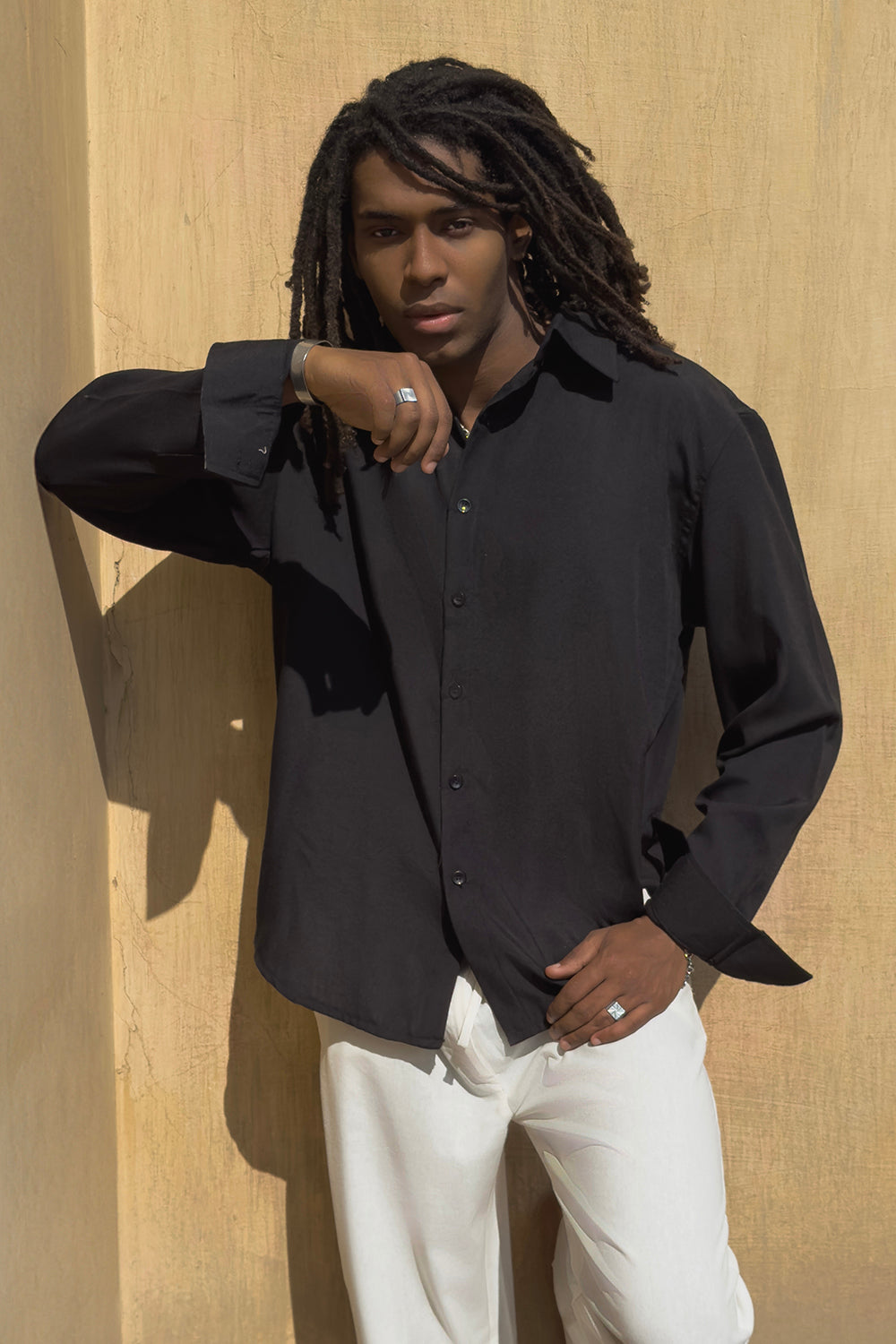 Black Elegance Linen Shirt