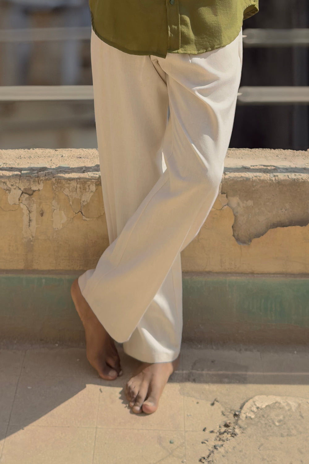 Beige Relax Linen Trousers