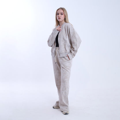 Melton Shadow Camo Tracksuit – Beige