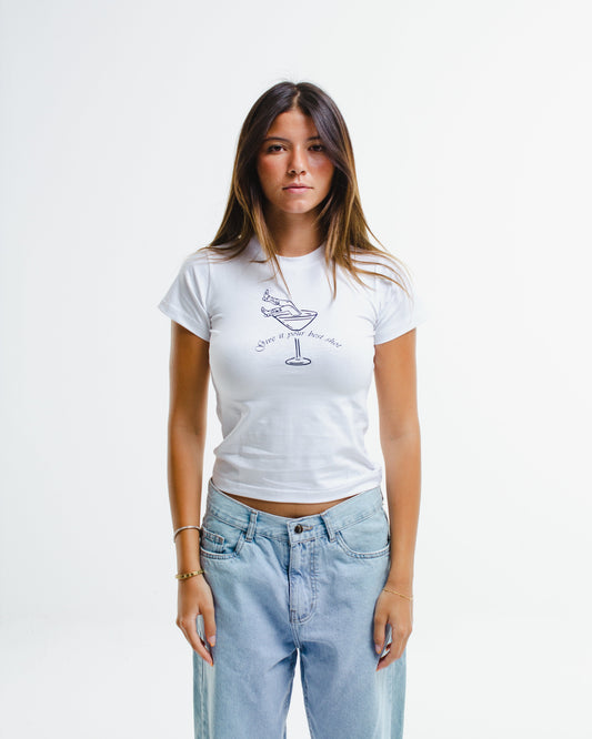 Cotton Graphic Baby T-Shirt – White