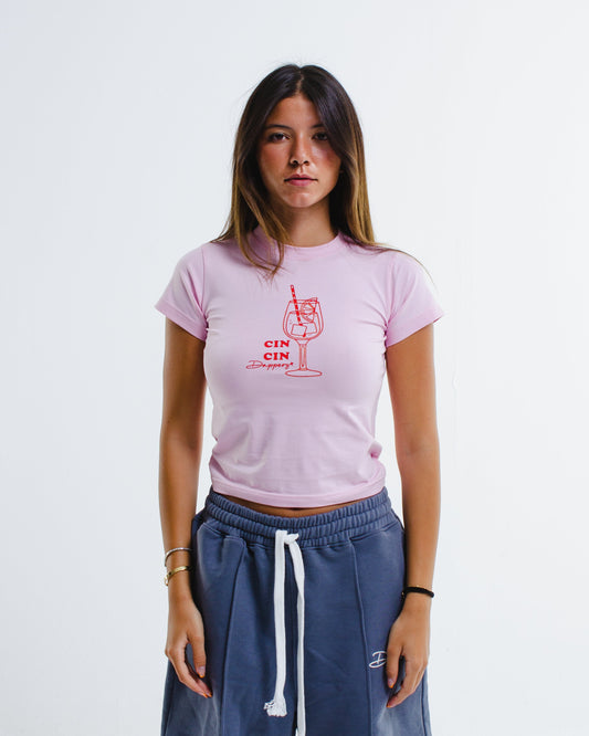 Cotton Graphic Baby T-Shirt – Light Pink