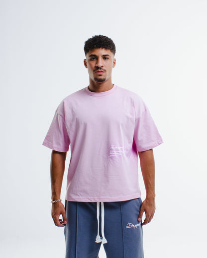 Cotton Graphic Oversized T-Shirt – Light Pink