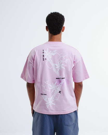 Cotton Graphic Oversized T-Shirt – Light Pink