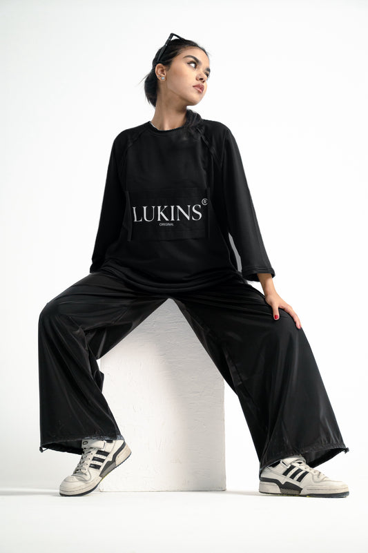 Cotton Printed Casual T-Shirt – Black