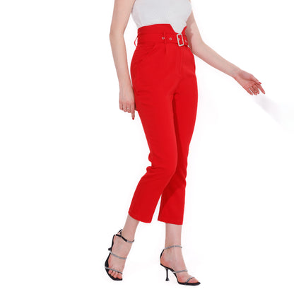 High Waist Belted Pants