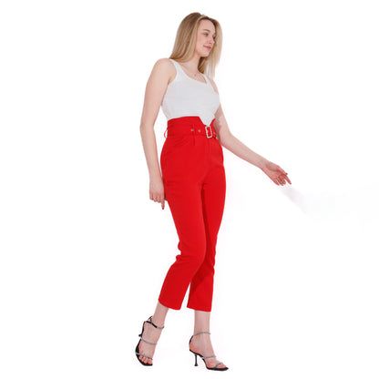 High Waist Belted Pants