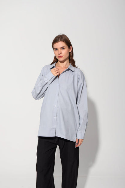 Egyptian Cotton Solid Maternity Shirt
