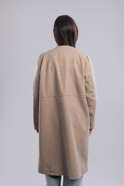 A wool-blend overcoat