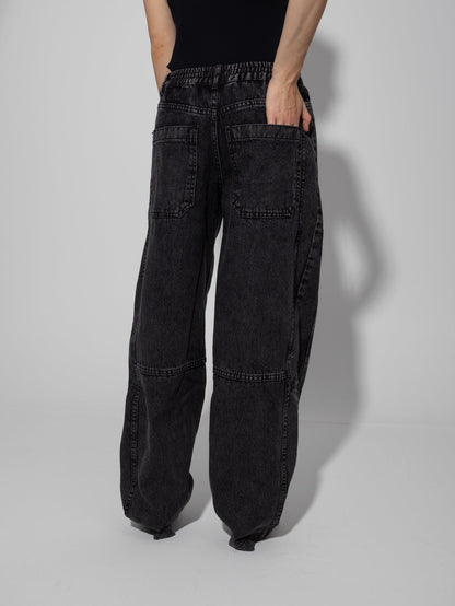 Denim Solid Balloon-Fit Maternity Jeans