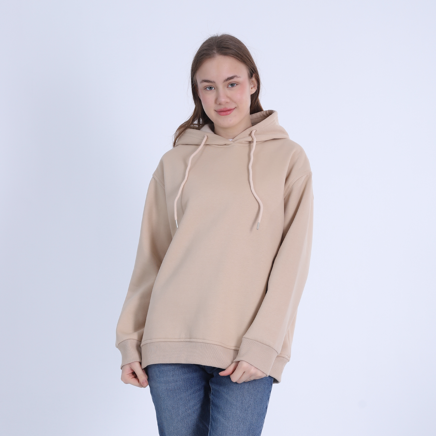 Basic Hoodie-Beige