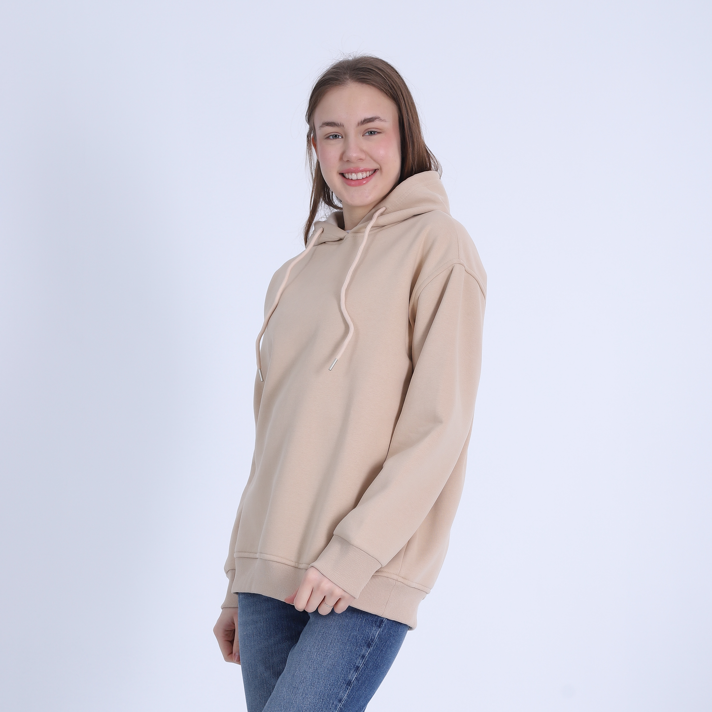 Basic Hoodie-Beige
