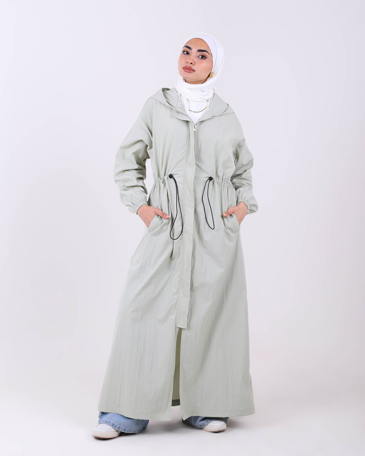 Abaya With Elastic Belt