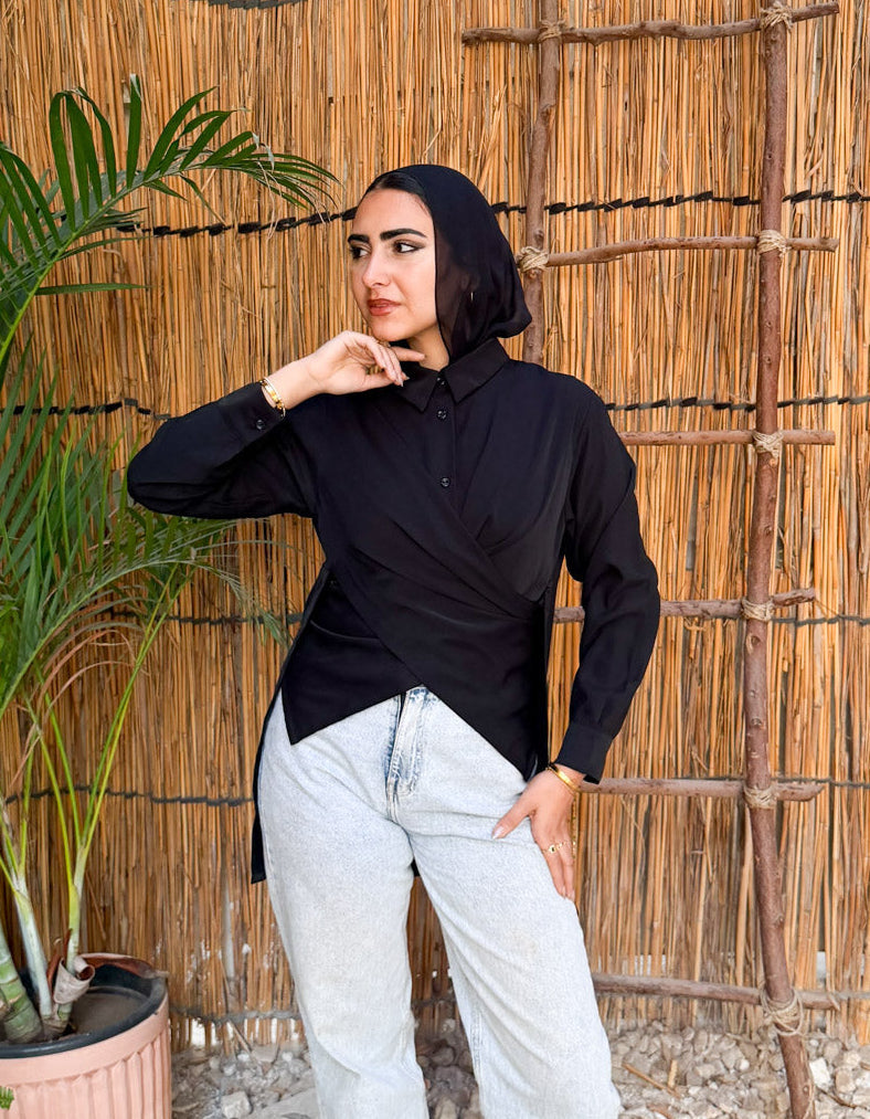 Wrap Oversized Shirt