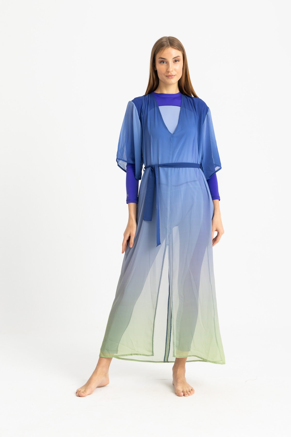 Chiffon Cover Up Dress - Multicolor