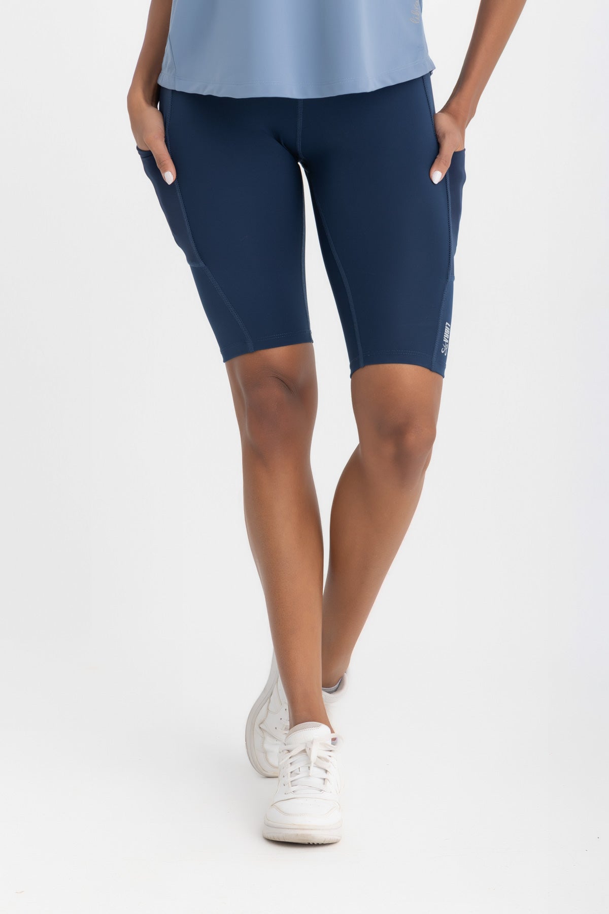 Lycra Sporty High-Waist Short - Navy