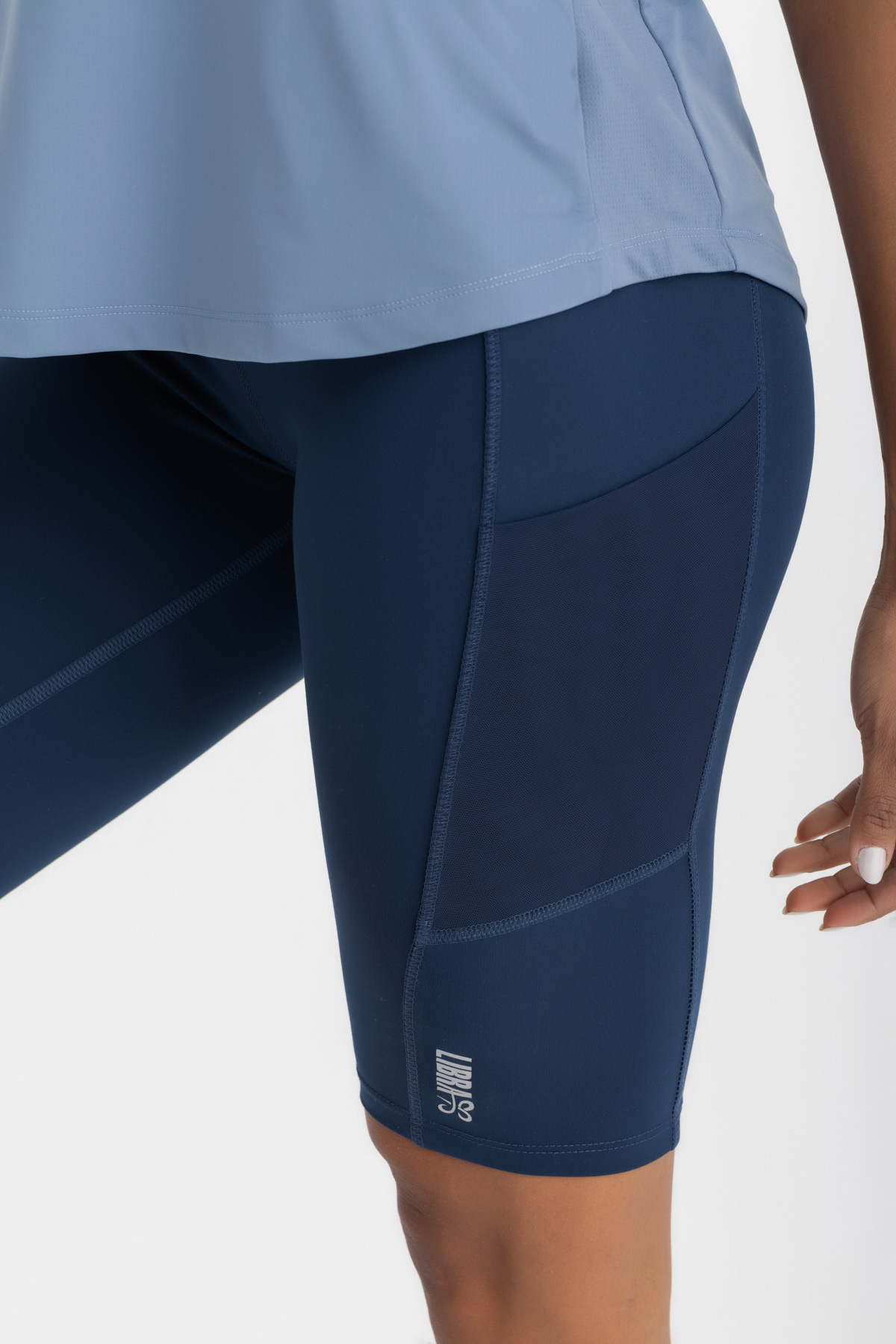 Lycra Sporty High-Waist Short - Navy