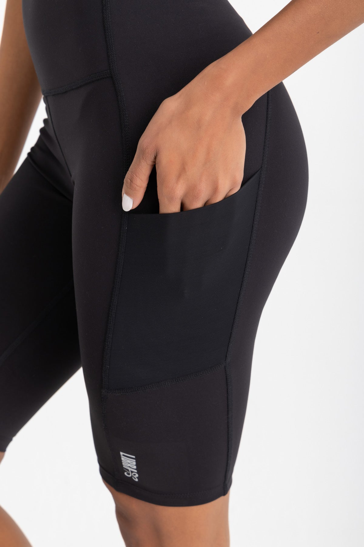 Lycra Sporty High-Waist Short - Black