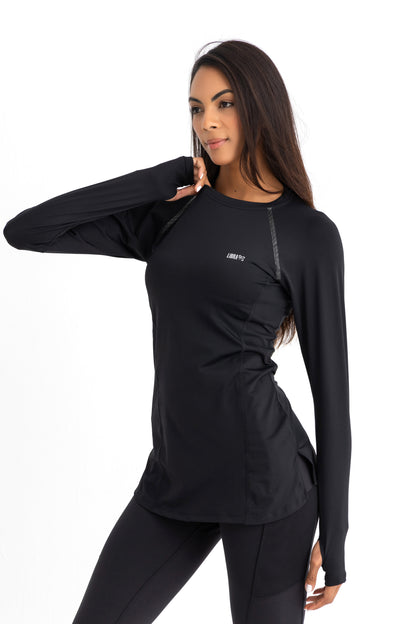Lycra Endura Long Sleeve Top - Black