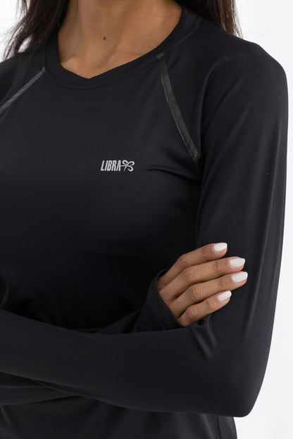 Lycra Endura Long Sleeve Top - Black