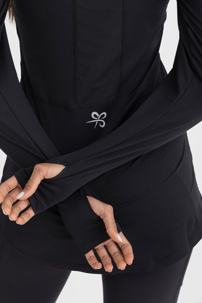 Lycra Endura Long Sleeve Top - Black
