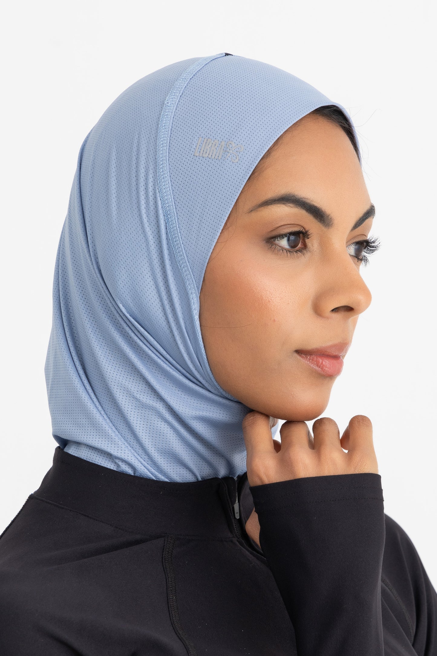Lycra Sporty Hijab - Ice Blue