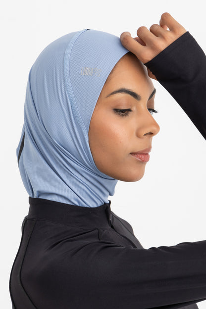 Lycra Sporty Hijab - Ice Blue