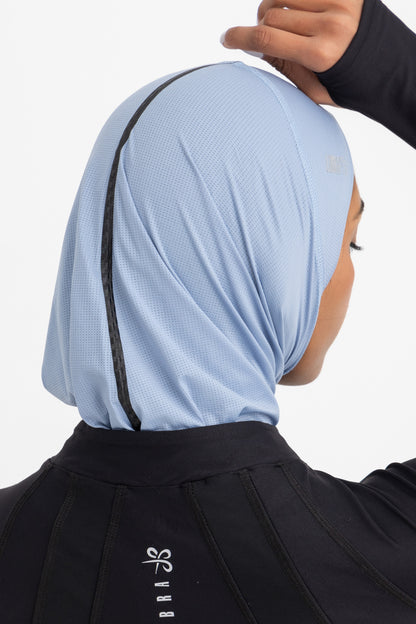 Lycra Sporty Hijab - Ice Blue